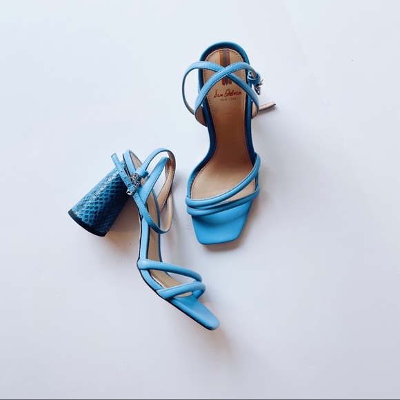 Sam Edelman | Shoes | Sam Edelman Kia Block Heelsandal True Blue | Poshmark